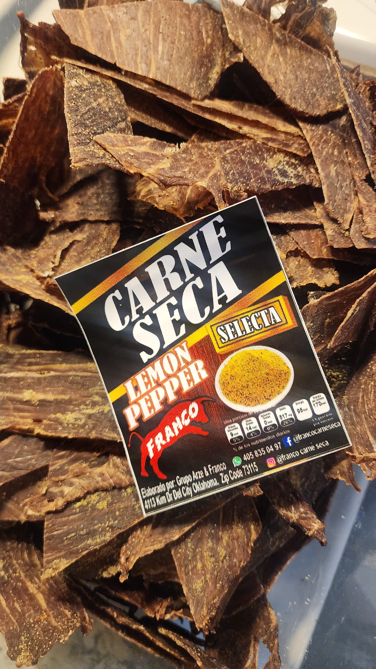 Lemon Pepper carne seca