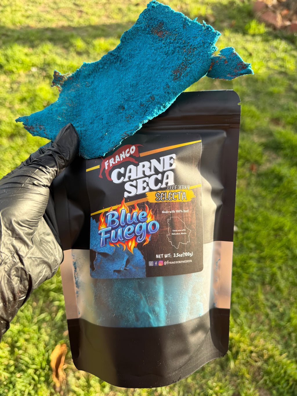 Blue Fuego Beef jerky Mexican style / Carne Seca blue fuego 3.5 oz