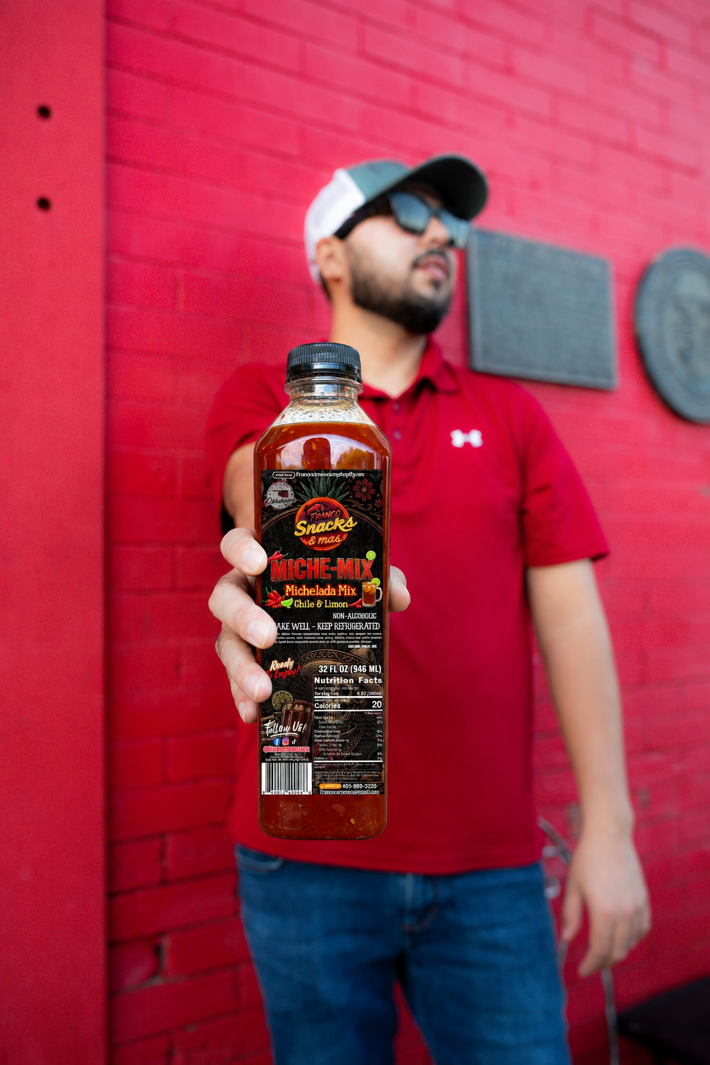 Miche-Mix Franco, Michelada mix Chile Limón flavor, 32 oz.